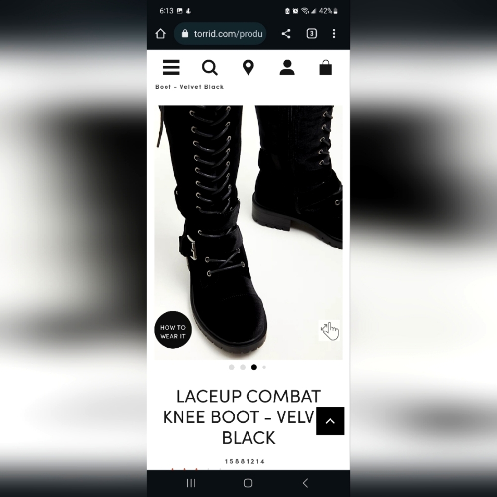 Velvet combat boots
